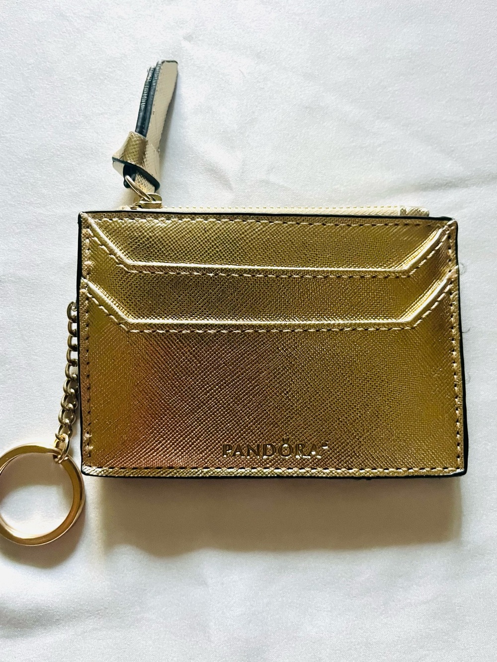 Pandora Metallic Gold Cardholder Coin Purse Keyring Wallet - Limited Edition - Picture 2 of 7